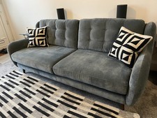 DFS New Camden 4 Seater Sofa - Blue Steel - W/ Cushions - Practically New