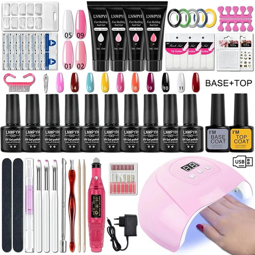 Gel nail polish kit with - nail,