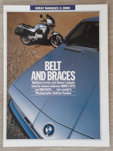 Bmw m635csi k75 - m635csi, test