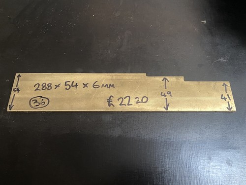 Cz121 brass flat bar 288 - cz121,