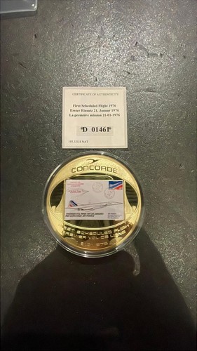 Concorde gold plated proof - gold-plated,