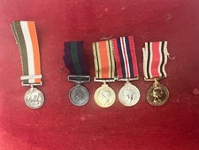 5  Miniature Medals 2  On A Bar With  Ribbons
