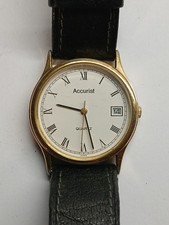 Mens Vintage Accurist Watch Working Battery In Used Condition