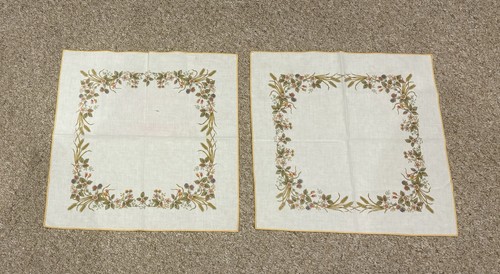 Two vintage napkins fabric