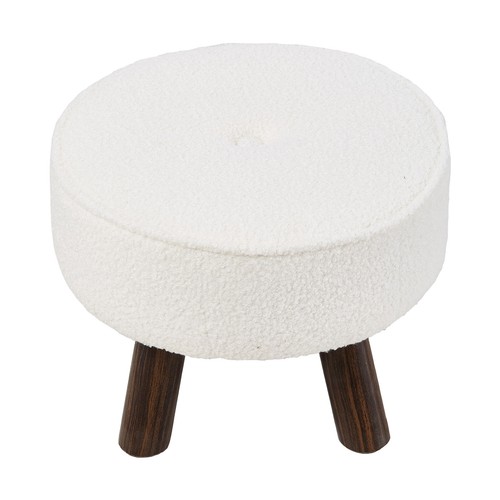 Teddy velvet footstool - footstool, foot