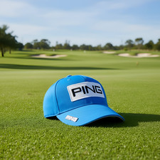 Blue Ping Cap with White Logo