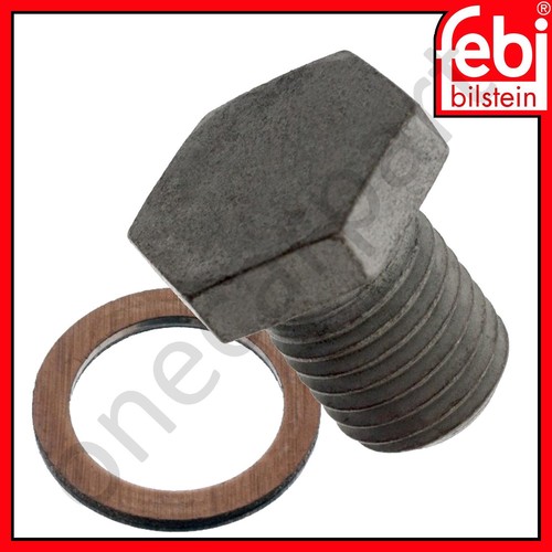 Oil sump drain plug and - sump, ring