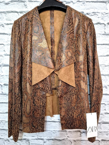Zara bnwt brown faux leather - brown,