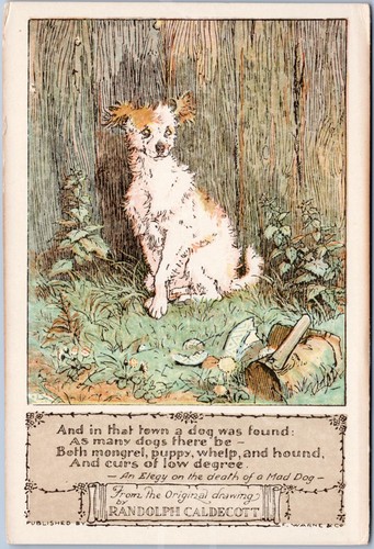 Vintage postcard artistic dog - postcard,