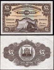 Gibraltar five pounds - gibraltar.,
