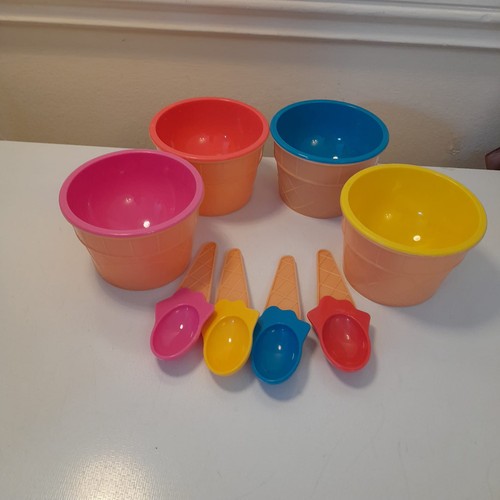 Ice cream bowls with - ice, matching
