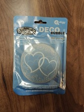Qualatex Bubbles 24" Inch Deco Entwined Hearts Bubble Balloon (Air/Helium Fill)