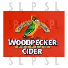 Woodpecker Cider Retro Metal Aluminium Sign, Novelty Gift Bar Pub Club