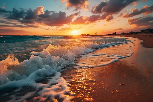 Beach sea sunset - sea,