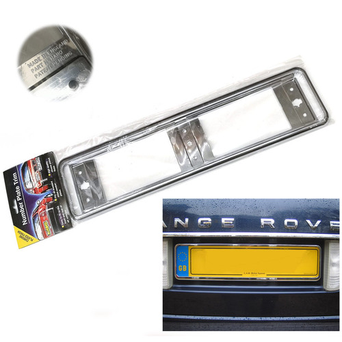 Chrome number plate surround - number,