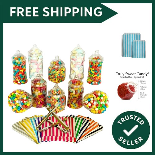 Plastic sweet jars 5 - 10,