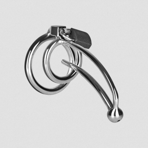 Stainless steel chastity penis - stainless,