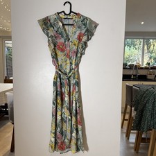 Zara Womans Floral Dress Size Small UK8 Cover Up Beach Or Holiday Dress
