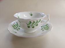 ANTIQUE BONE CHINA CUP AND SAUCER MACHIN C1820 HAND PAINTED