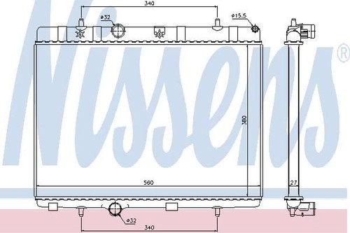 Nissens radiator for peugeot - radiator,