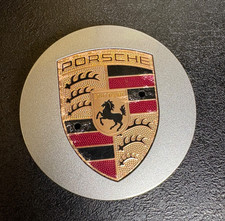 76mm Porsche flat silver colour crest wheel centre cap Boxster, 911 genuine OEM