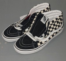 Vans Old Skool Classic Checkboard Black White Cream Men's Sneakers Shoes Size 7