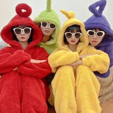 Christmas Adult Teletubbies Costume Disi Onesis Lala Cosplay Jumpsuit Pajama UK