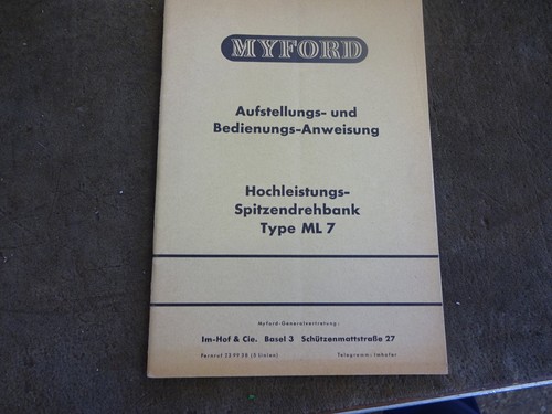 Myford ml7 lathe manual - myford,