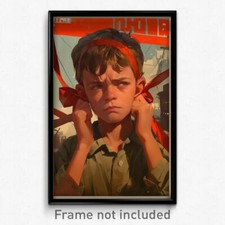 Russian Movie Poster - Boy Feeling Confusion, Expensive Ear Ribbon (Art Print)