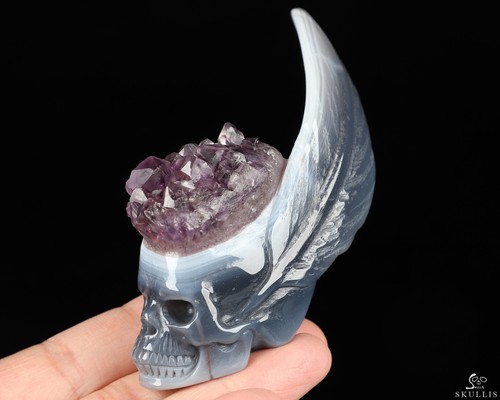 Agate amethyst druse hand - agate,