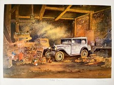 KW Burton Limited Edition Print BMW Dixi Antique Cars Vintage 850