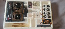 Vintage Hitec Focus 6 35mhz RC Transmitter, HFD-070RA Receiver & Servos Boxed