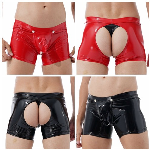 Men sexy leather underwear - men's,