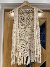 FatFace Crochet Waistcoat Boho