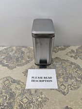 Beldray LA041173SS Rectangular Pedal Bin, Small Rubbish Bin with Soft (READ)