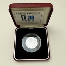 2000 Royal Mint Silver Proof Piedfort 50p Public Libraries Coin