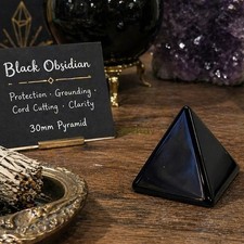 Black obsidian pyramid great - obsidian,
