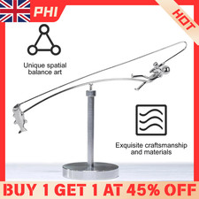 Kinetic Fishing Sculpture, The Fisherman Balancing, Balance Art for Your Space.