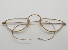 Algha 12Kt Gold Filled Half Moon Glasses Original Case