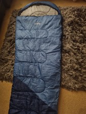 Lichfield Single Adult 225gsm Mummy Sleeping Bag Blue + Compression Bag Ainsdale