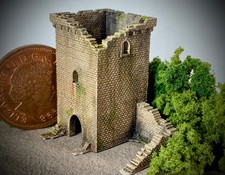 T Gauge Model Railway Building Unpainted Resin Castle Ruin Model