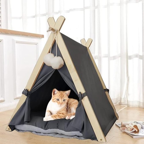 Folding pet teepee dog - teepee, bed