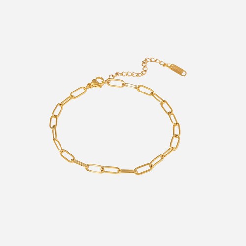 18ct gold plated sleek oval - gold-plated,