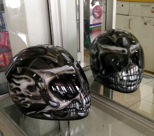 Custom airbrushed motorcycle - custom,