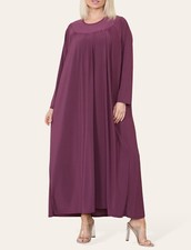 Women Plain Flairy Umbrella Abaya, Modest Abaya, Long Dress Maxi