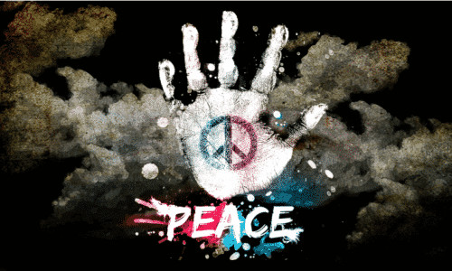 Peace hand flag 3 - flag,