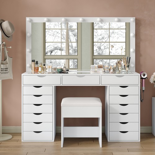 Vanity desk with mirror led - vanity,