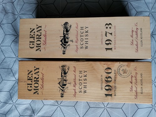 Glen moray malt whisky wooden