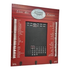 Vintage French Shopping Reminder Board with Blackboard Noticeboard & Calendar