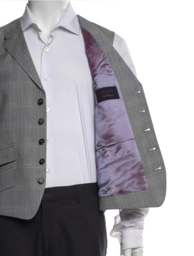 Ted baker gray check wool - ted,